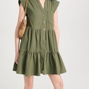 Veronica Beard Green Tiered Mini Dress, NWOT